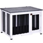 PawHut Solid Wood Dog Cage Pet House Crates Kennel Transport Box Carrier Animal Training