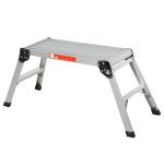 HOMCOM Folding Step Up Hop Up Fold Bench Stool Work Platform 2 Step Ladder Aluminum with Secure Locking 109Lx40Wx50Hcm 150kg