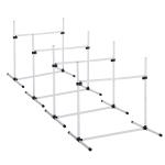 PawHut Dog Agility Training Equipment Height Adjustable Jumps Hurdle Set of 4 w/ Carrying Bag for Pet Outdoor Games Exercise Training
