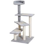 PawHut Cat Tree Kitten Scratch Scratching Scratcher Sisal Post Climbing Tower Activity Centre Grey