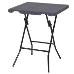 Outsunny Picnic Folding Table Plastic Rattan-style Tabletop Indoor Outdoor Dining Room Party Camping