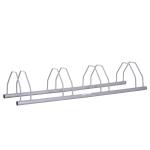 HOMCOM 4 Bikes Parking Rack Locking Storage Stand Holder Garage Outdoor Floor Wall Mount