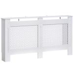 HOMCOM Wooden Radiator Cover Heating Cabinet Modern Home Furniture Grill Style White Painted (Large)