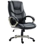 HOMCOM PU Leather Ergonomic Executive Office Desk Chair Black