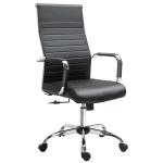 Vinsetto High Back Executive Home Office Chair Swivel PU Leather Ergonomic Chair, with Arm, Wheels, Adjustable Height, Black