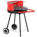Outsunny New Outdoor BBQ Garden Charcoal Barbecue Cooking Grill Trolley with Wheel - Red(c-2)