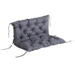 Outsunny Outdoor Garden Patio Bench Swing Chair Replacement Seat Pad Cushions Backrest (100 x 98 cm, 2 Seater)