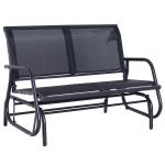 Outsunny Double Seat Swing Chair Outdoor Garden Patio Glider Bench Black