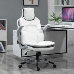 Vinsetto SOHO Style Mid-Back Office Chair Breathable Fabric Computer Home Rocking with Wheels, Grey(c-7)