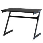 HOMCOM Gaming Desk Computer Home Office Rectangle Gamer Table Workstation Metal Frame with Headphone Hook 1m, Black