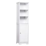 kleankin 160cm Tall BathroomTallboy Cabinet Cupboard Storage Unit White Freestanding