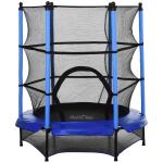 HOMCOM Trampoline jardin enfants Ø 1,40 × 1,62H m bleu