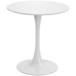 HOMCOM Table ronde tulipe design Ø 60 x 73H cm métal MDF blanc