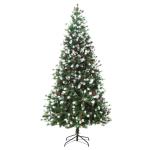 Sapin de Noël artificiel branches enneigées 836 branches 55 houx