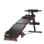 Banc de musculation pliable multifonction rouge noir