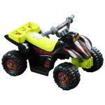 HOMCOM Quad Batería Infantil 66x43x43cm 6V 2'5 km/h Moto Eléctrica para Niños +18 Meses Rojo y Amarillo(c-2)