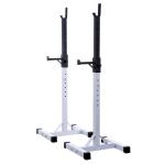 Homcom Support de Musculation pour Barre Longue Blanc 52 x 80 x 163 cm