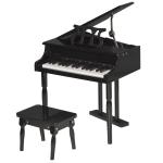 HOMCOM Piano à queue enfant en bois 30 touches tabouret inclus