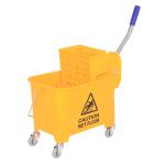 HOMCOM Home Janitorial Cleaning Floor Bucket with 34 Quart Capacity and Metal Handle(c-3)