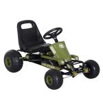 HOMCOM Kids Children Pedal Go Kart Ride on Car Adjustable Seat Braking System for 3 - 6 Years Old Green 99 x 65 x 56 cm