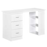 HOMCOM Writing Desk with Hutch & 5 Drawers, Modern Computer Workstation for Home Office, Vanity Table(c-1)