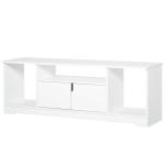 HOMCOM 120cm Modern TV Stand with Shelves & Storage Cabinet for TV up to 42'', Media Entertainment Center, Living Room Bedroom, White
