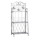 Outsunny 3-Tier Folding Metal Flower Pot Stand Display Rack Unit Indoor Outdoor Garden(c-3)