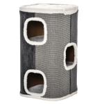 PawHut Cat Barrel Kitten Tree Tower Sisal Scratching Pet Furniture Climbing Frame Cozy Platform Soft Plush & Lamb Fleece Grey