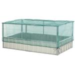 Outsunny Metal Raised Garden Bed Color Steel Screwless Heavy Duty Planter Box w/ Net Cover & Gloves for Growing Vegetables, Flowers, Herbs and Succulents