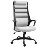 Vinsetto SOHO Style Mid-Back Office Chair Breathable Fabric Computer Home Rocking with Wheels, Grey(c-1)