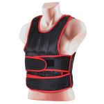 HOMCOM 20kg Men Or Women Waist Trainer Vest Adjustable Weighted w/ 38 Weight Bags Easy Use Cardio Running Fitness Black Red For Weight Loss Exercise Workout