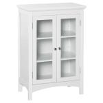 HOMCOM Kitchen Sideboard Storage Cabinet with Glass Door and Adjustable Shelf for ,Diningroom,Living Room