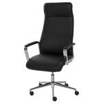 Vinsetto Silla de Oficina Ergonómica Giratoria Basculante Ajustable en Altura con Reposabrazos y Respaldo Alto Ruedas para Oficina Hogar 63x64x118,5-128 cm Negro