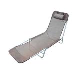 Outsunny Garden Lounger Recliner Adjustable Sun Bed Chair-Coffee