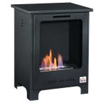 HOMCOM Ethanol Fireplace Ventless Fireplace Real Flame 1.5L Burner Black