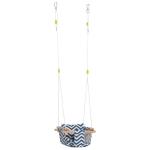 Outsunny Baby Swing Chair with Wooden Frame Cotton Cushion Pillow Indoor Outdoor