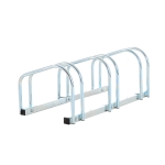 HOMCOM Estacionamento para 3 Bicicletas Suporte de Aço para Estacionar Bicicletas no Chão para Interior e Exterior 70,5x33x27cm Prata