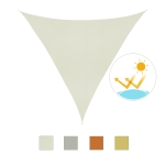 Outsunny Toldo Vela triangular 6x6x6 m para Varanda Jardim Campismo creme(c-1)