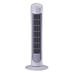 HomCom Ventilador de Torre com Movimento Oscilante 70º com 3 Velocidades Potência 45W e Asa de Transporte φ27x75cm Branco