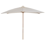 Outsunny Parasol Pátio Terraço Jardim Diâmetro 250x225 cm Cor Creme(c-4)