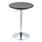 HOMCOM Mesa de Bar Regulable en Altura Giratoria con Base Redonda 61x61x76-97 cm Blanco(c-2)