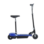 HOMCOM Trotinete Elétrica para Crianças Trotinete Dobrável Bateria 120W Guiador Ajustável Velocidad Máxima de 10km/h e Freio de Pé 78x37x99 cm Azul