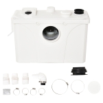 HomCom Bomba Trituradora de Águas Residuais para Casa de banho Bomba de evacuação de 600 W com 3 Entradas - 51x21x31 cm