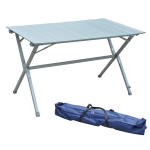 Outsunny Mesa de Campismo Dobrável Mesa Dobrável para Piquenique com Bolsa de Transporte 111,5x70x69cm Prata