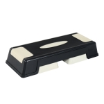HOMCOM Step Fitness Preto e cinzento Plástico 76x29x12.5-22,5 cm