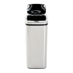 HOMCOM Lixeira de 50L de Aço Inoxidável resistente à água abertura automática Prata Aço Inoxidável 33x25x84 cm