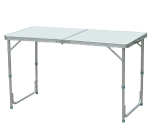Outsunny Mesa de Campismo Dobrável Convertível em Mala com Altura Ajustável para Piquenique 120x60-54-70cm Prata