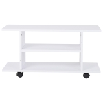 HOMCOM Armário de TV armário de madeira com rodinhas e estante Cor Branco 80x40x40 cm
