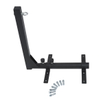 HOMCOM Suporte para Saco de Boxe Regulável Suporte para Boxe de Parede Carga Máxima 100kg 57-81x40x63 cm Preto