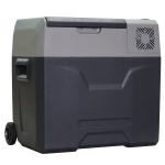 HOMCOM Geladeira elétrica portátil 50L com compressor Mini geladeira para carro com tela de toque e alça 12 / 24V CC ou 110V-240V CA para casa 58,6x37,8x54,5 cm Cinza(c-2)